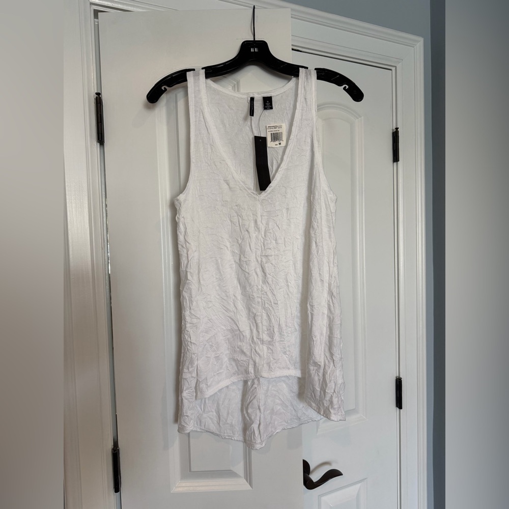Elegant White V-Neck Tank Top